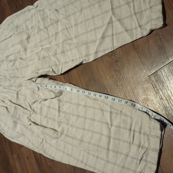 Madewell Oat Blue Plaid High Waisted Cropped Trouser A37 - Picture 2 of 6